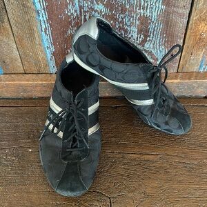 Coach Jayme Black & Silver Sneakers Size 6.5